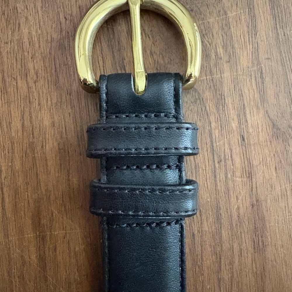 Vintage COACH Black Cowhide Leather & Brass Belt Women's Size SMALL 8400 USA - Picture 4 of 15
